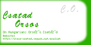 csatad orsos business card